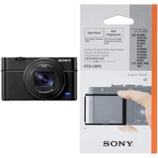 Sony RX100 VII | Premium Bridge-Kamera (1 Zoll-Sensor, 24-200 mm F2.8-4.5 Zeiss-Objektiv, Auto-Augenautofokus, 4K-Filmaufnahmen und neigbares Display) + Displayschutz
