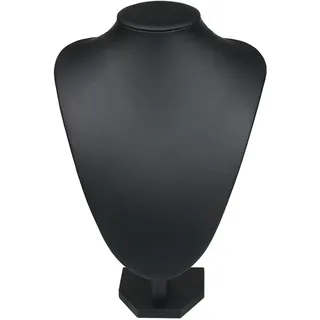 MINGZE Schmuckständer Schmuckhalter Ohrringhalter Armbandständer Kettenständer, Schwarz Samt Halskette Anhänger Kette Büste Anzeige Halter Stand, misst 22cm Höhe, 16cm Breite, 13cm Tiefe