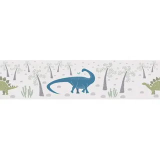 A.S. Création A.S. Creation Vlies-Bordüre Dinos 5 m x 0,13 m Blau-Bunt-Grün FSC®