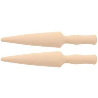Teemando® 2 X Waffelhorn oder Pflanzholz aus Holz für selbstgemachte Waffelhörnchen oder Eiswaffeln