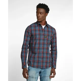 G-Star für Herren. D23553-D412-H042 Hemd Bristum 20 Slim Fit Langarmhemd - Warm Sartho Elliot Check - M Lässig, Baumwolle, Langarm