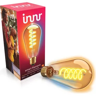 Innr Zigbee E27 LED, funktioniert mit Philips Hue*, smart Filament Edison Lampe warmweiß bis kaltweiß 640lm