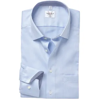 Langarmhemd MARVELIS, Herren, Gr. 44, N-Gr, bleu, Web, Obermaterial: 100% Baumwolle, normal, Manschette, Hemden Langarmhemd, Businesshemd, modern fit, bügelfrei