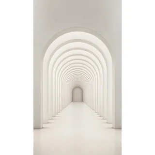 ascreation A.S. Création Fototapete 3D Weiß Grau