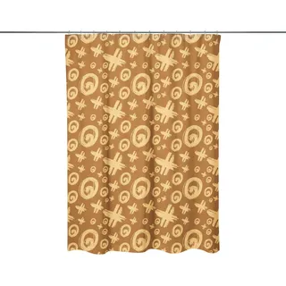 Le Jardin du Lin Digital Gedruckter Duschvorhang, Badewannenvorhang, Duschvorhangringe Enthalten, Größe: 140x200 cm - Entworfen und Hergestellt in der Türkei