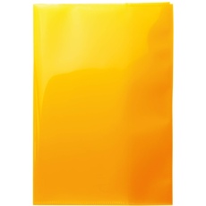 HERMA 19614 Heftumschläge A5 Transparent Orange, 10 Stück, Hefthüllen aus strapazierfähiger, abwischbarer & extra dicker Polypropylen-Folie, durchsichtige Heftschoner Set für Schulhefte, farbig