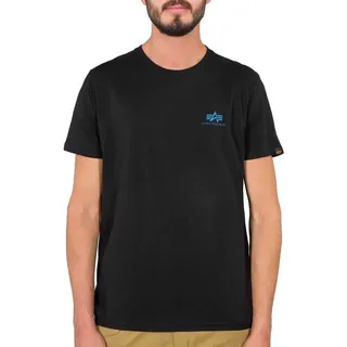 Alpha Industries Basic T Small Logo T-Shirt für Herren Black/Blue