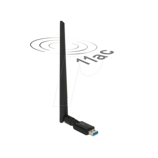 DeLock Dualband Stick externe Antenne, 2.4GHz/5GHz WLAN, USB-A 3.0 [Stecker] (12535)