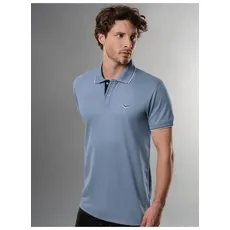Bild Poloshirt »TRIGEMA Slim Fit Polohemd«, blau
