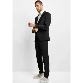 Anzug CINQUE "CICASTELLO", Herren, Gr. 54, N-Gr, schwarz, Web, Obermaterial: 53% Polyester, 43% Schurwolle, 4% Elasthan, unifarben, Basic, Anzüge Anzug, mit Powerstretch