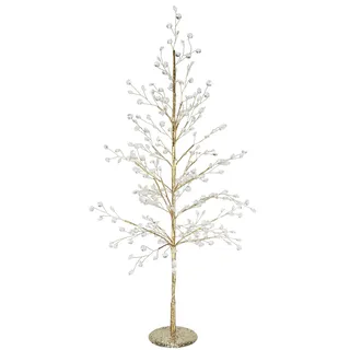 Kunstbaum mit Acryl-Steinchen Dekobäumchen mit Glimmer 60cm künstlicher Weihnachtsbaum Christbaum Tannenbaum Weihnachtsdeko Hochzeitsdeko Goldene Hochzeit Dekobaum AST Baum