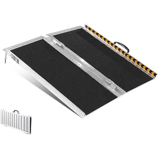 Vevor klappbare Rollstuhlrampe Aluminium 60,96 cm silber