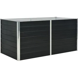 vidaXL Hochbeet Anthrazit 160 x 80 x 77 cm Verzinkter Stahl - Grau