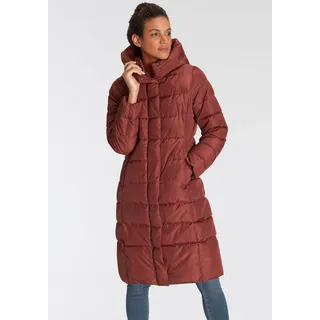 ONLY Steppmantel »ONLTINA PUFFER X LONG COAT OTW«, mit Kapuze, rot