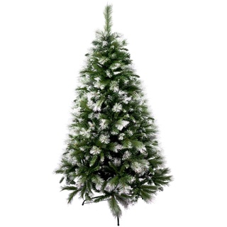 SOLAGUA NAVIDAD Künstlicher Weihnachtsbaum Extra Gefüllter Kombinierte Doppelblatttanne 150–240 cm Bäume mit Metallunterstützung (Schnee, 240cm 1180Tips)