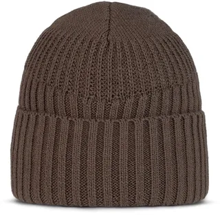 Buff Knitted & Fleece Mütze Braun