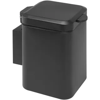 bremermann Wand-Kosmetikeimer 3 Liter, schwarz , Schwarz , Metall , 16x24x23 cm , Badaccessoires, Abfalleimer