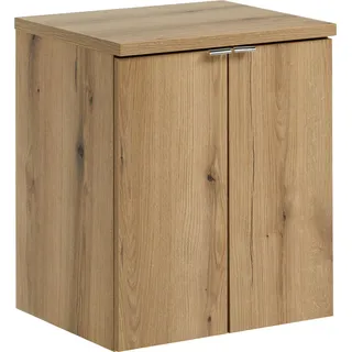 Badezimmerschrank 50 cm mit Platte aus Eiche natur Evoke 40 cm tief