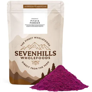 Sevenhills Wholefoods Bio-Pitaya-Pulver 100 g | Rote Drachenfrucht | Gefriergetrocknet | Hochkonzentriert | für Smoothies, Säfte und natürliche rosa Farbe
