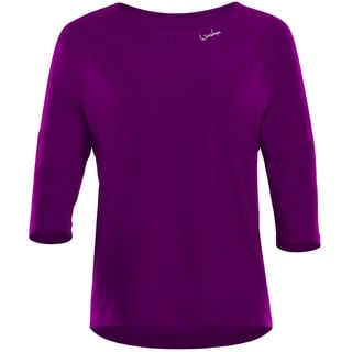 Winshape Damen Functional Light and Soft 3⁄4-arm Top Dt111ls Yoga-Shirt, Dark-Plum, M EU