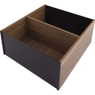 Blum AMBIA-LINE Schubladen-Organizer in hochwertigem Holzdekor | ideal für Küche, Bad & Kleiderschrank | modular einsetzbar und sicherer Halt dank Antirutsch-Füße | 27×24×11 cm | Tennessee Nuss
