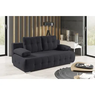 werk2 Schlafsofa WERK2 "Indigo Bettsofa mit Bettkasten, Breite 205cm, hochwertige Verarbeitung", grau (anthrazit), B:205cm H:90cm T:95cm, 100% Polyester, Sofas, Schlafsofa, 2-Sitzer Sofa und Schlafcouch mit Federkern & Bettkasten