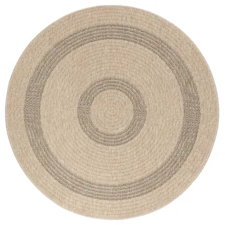 Ayyildiz Outdoorteppich Comilla Beige/Schwarz Ø ca. 120cm