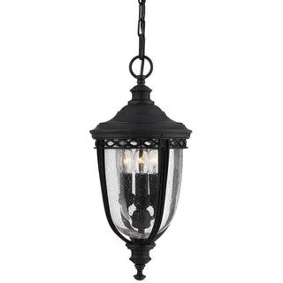 Elstead Lighting AUßENHÄNGELEUCHTE , Schwarz , Metall, Glas , 58 cm , Grüner Punkt, RoHS , Lampen & Leuchten, Außenbeleuchtung, Außendeckenleuchten