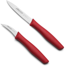 Arcos Serie Nova - Paring Messer Set - Klinge Nitrum Edelstahl - HandGriff Polypropylen Farbe Rot