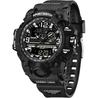 Armbanduhr Damen Digital Sportuhr für Teenager Mädchen, Weiß Digitaluhr Analog Display Militär Wasserdicht Uhren Wasserbeständig bis 5 ATM