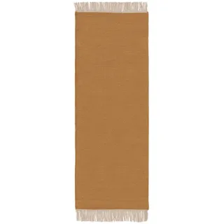 benuta Pop Wollteppich Liv Gelb 70x200 cm , Textil , Beton Optik , Rechteckig , 70x200 cm , Gots , pflegeleicht , Teppiche und Böden, Teppiche, Schafwollteppiche