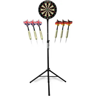 Stagecaptain DBS-1715 BullsEye Pro Dartscheibe + Ständer Set Schwarz