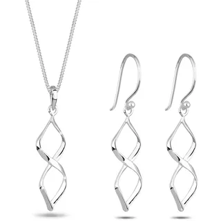 Elli Schmuckset Spirale Form Geo Style Modern in 925 Sterling Silber"