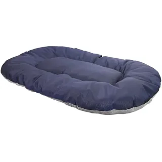 ZAMIBO Kissen, Baumwolle, Polyester, oval, 100 x 60 cm, Oxford-Stoff, Marineblau, Grau