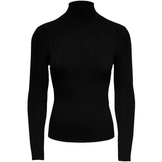 Only Damen Rollkragen Pullover KNT Schwarz