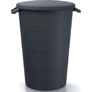 nabbi Gartenbehälter aus Kunststoff mit Griffen IDSM80U 80 l - Anthrazit - Grau