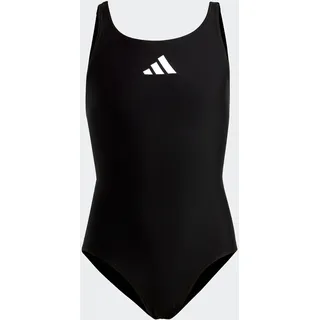 Badeanzug ADIDAS PERFORMANCE "SOLID SMALL LOGO", Jungen, Gr. 140, N-Gr, schwarz-weiß (schwarz, weiß), Obermaterial: 78% Polyamid, 22% Elasthan, Badeanzüge Badeanzug, Topseller