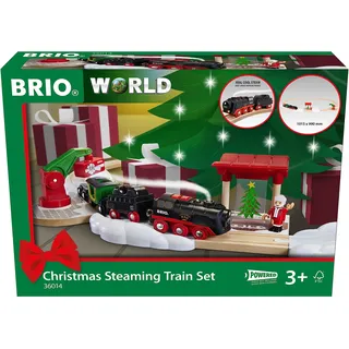 BRIO Batterie-Dampflok Weihnachts-Set 36014