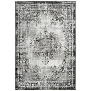 Kayoom Vintage-Teppich , Anthrazit , Textil , orientalisch , rechteckig , 80x150 cm , Oeko-Tex® Standard 100 , Teppiche und Böden, Teppiche, Webteppiche