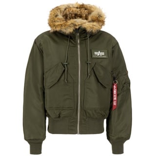 Alpha Industries 45P Hooded Custom dark green L