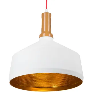 Beliani Sepik 1-flg. 34 cm rund Weiß, Gold