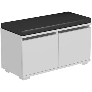 [en.casa] Brande 80 x 42 x 35 cm gepolstert / weiß