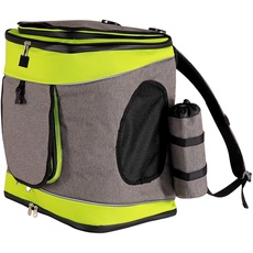 Bild Hunderucksack faltbarer Katzenrucksack Hundetransporttasche Haustiertragetasche, grau/grün
