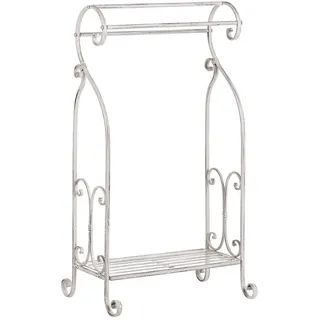 Beliani Linares Handtuchständer Antik Optik Weiß 49 x 91 cm