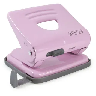 Rapesco 1358 825 2-fach-Metalllocher, 25 Blatt Stanzkapazität, Rosa