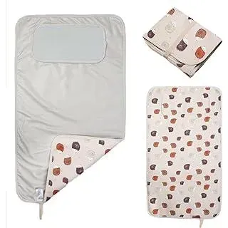 Hamur Home Tragbare Wickelunterlage Wasserdichte 40 x 70 cm Wiederverwendbare Baby Wickelauflage Maschinenwaschbar für Unterwegs Wickel Clutch (Urchin)