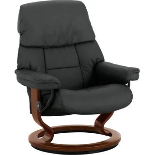 Stressless Relaxsessel "Ruby", schwarz (schwarz batick), B:74cm H:97cm T:74cm, Leder BATICK: BATICK ist ein leicht korrigiertes, durchgefärbtes und genarbtes Möbelleder, bei dem die meisten Unebenheiten und Spuren in der Regel entfernt wurden.