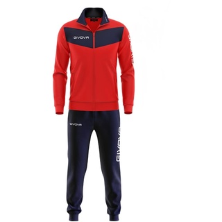 Givova Herren Anzug Visa Sportset, Mehrfarbig (rot/blau), M