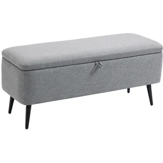 Homcom Sitzbank Polsterbank Grau 101 x 38,5 x 44,5 cm