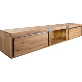 MASSIVMOEBEL24.DE TV-Board Wildeiche / Zerreiche 260x48x50 natur geölt NEW AMSTERDAM #04 - Braun